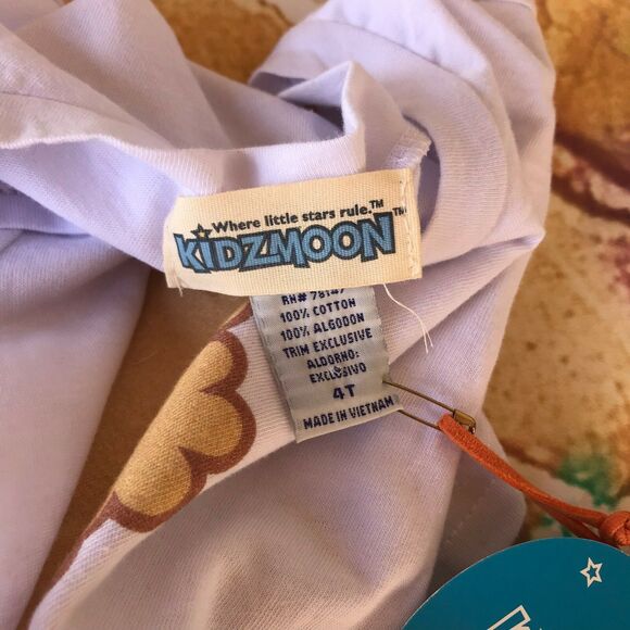 Kidzmoon Boys Tee Shirt Size 4T T-Shirt White Ice Cream Cone Eating Swim NEW - Picture 6 of 7